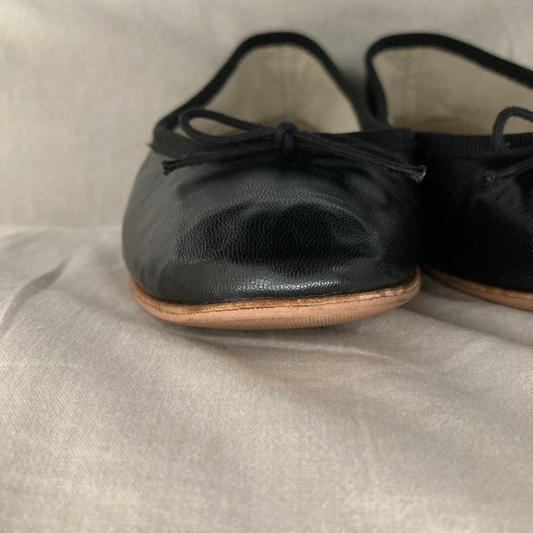 美品✨ PORSELLI ポルセリ　バレーシューズ　36 ブラック　レザー