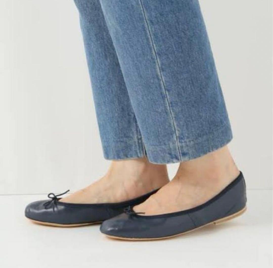 美品✨ PORSELLI ポルセリ　バレーシューズ　36 ブラック　レザー