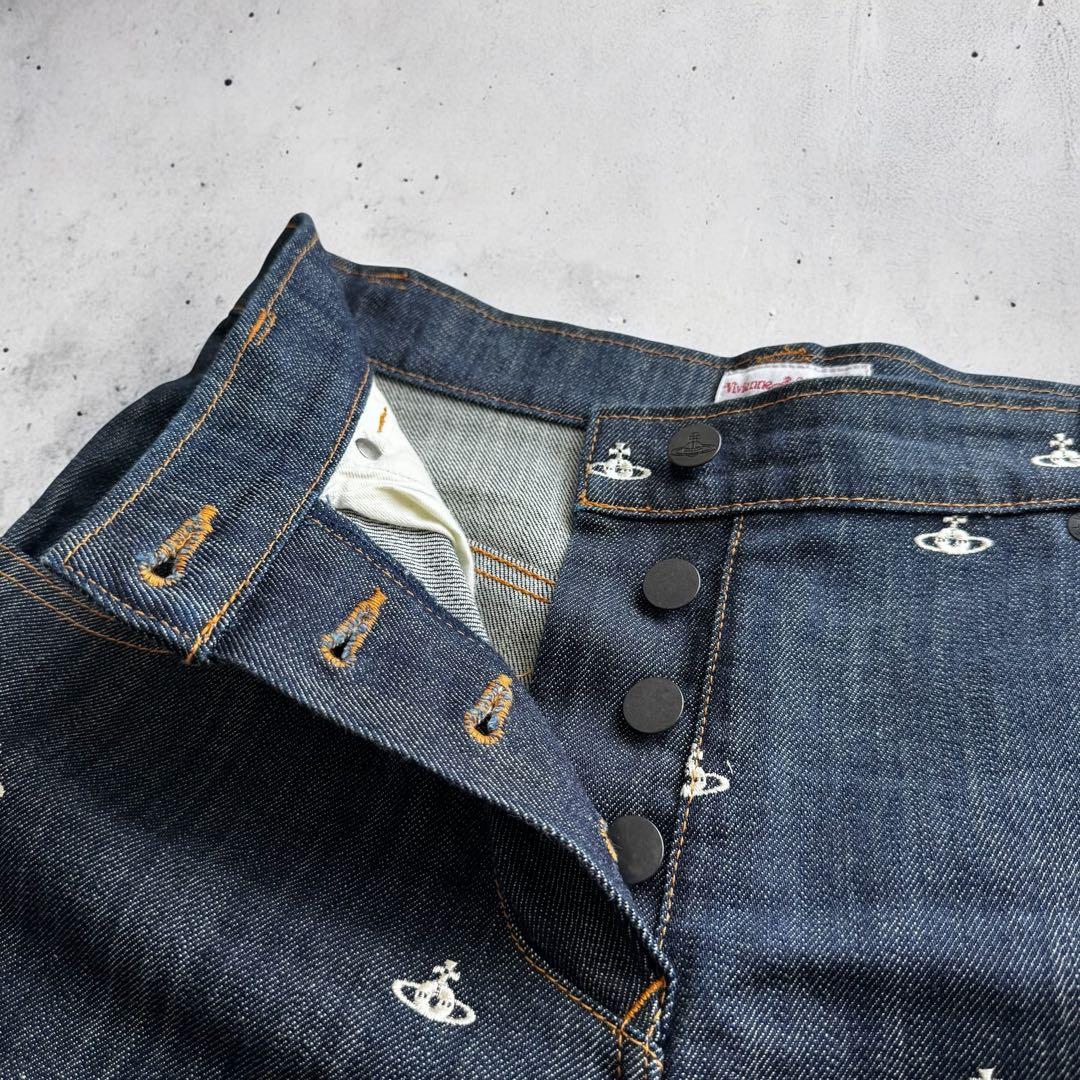 ①ヴィヴィアンウエストウッド レッドレーベル オーブ刺繍柄ショートパンツ