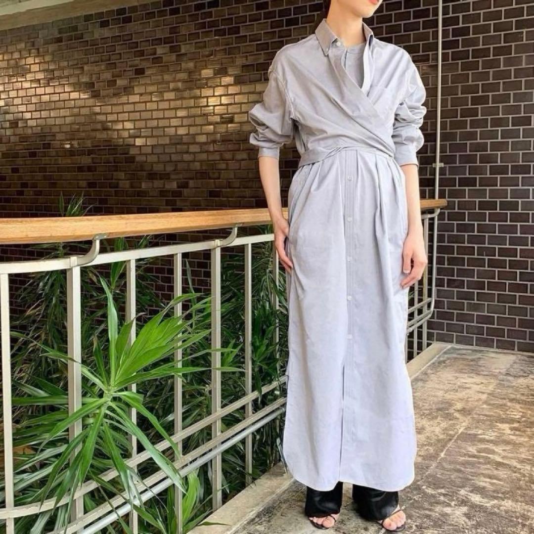 FUMIKA_UCHIDA Oxford chrome ロングシャツ 36