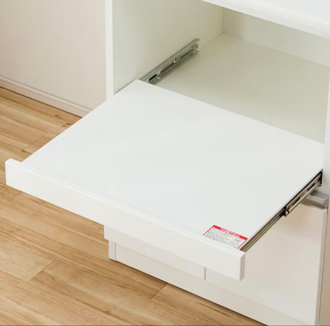 ニトリ　ホワイト レンジボード 高い収納棚