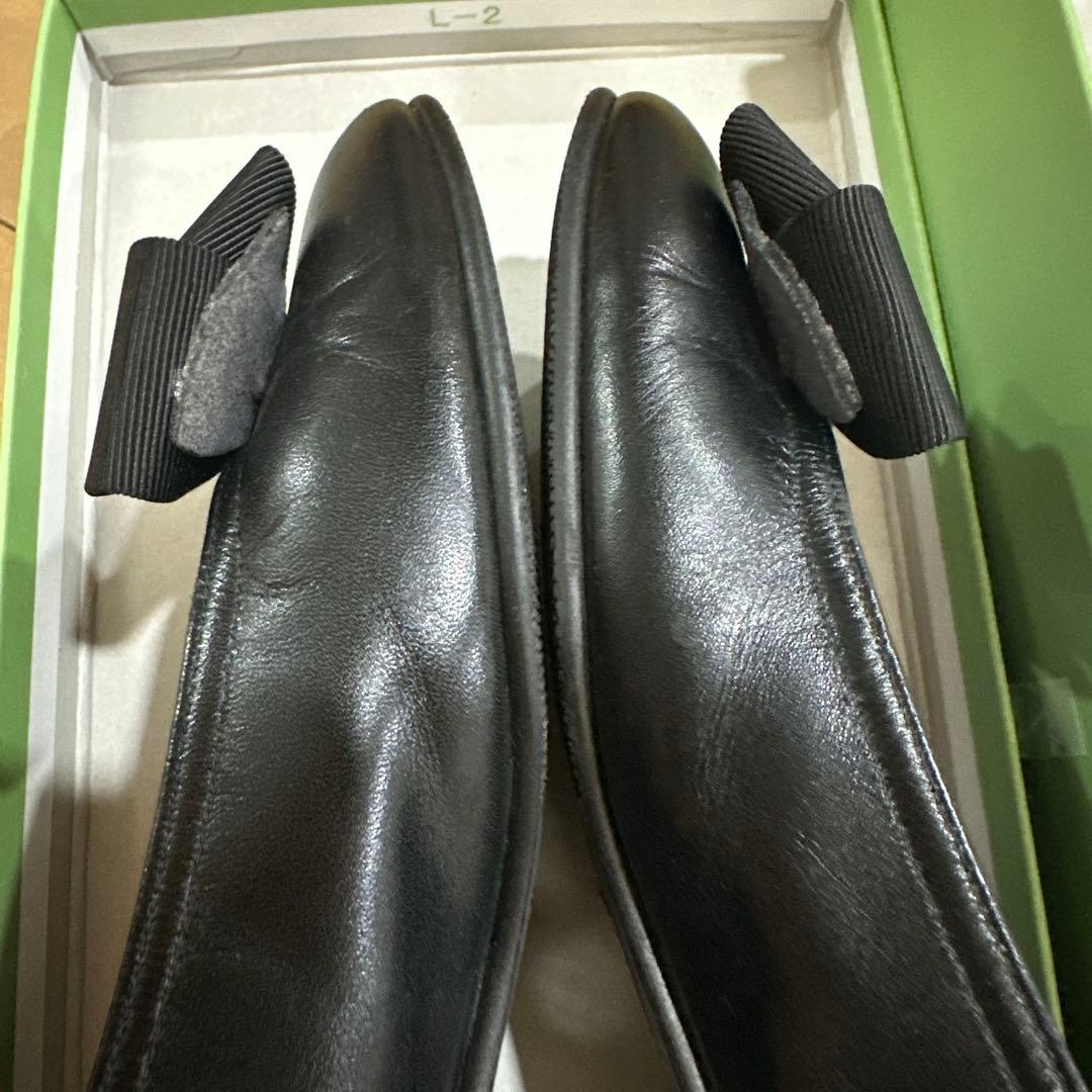 えみさま用　極美品　ミハマ　リボン付き　パンプス5センチ