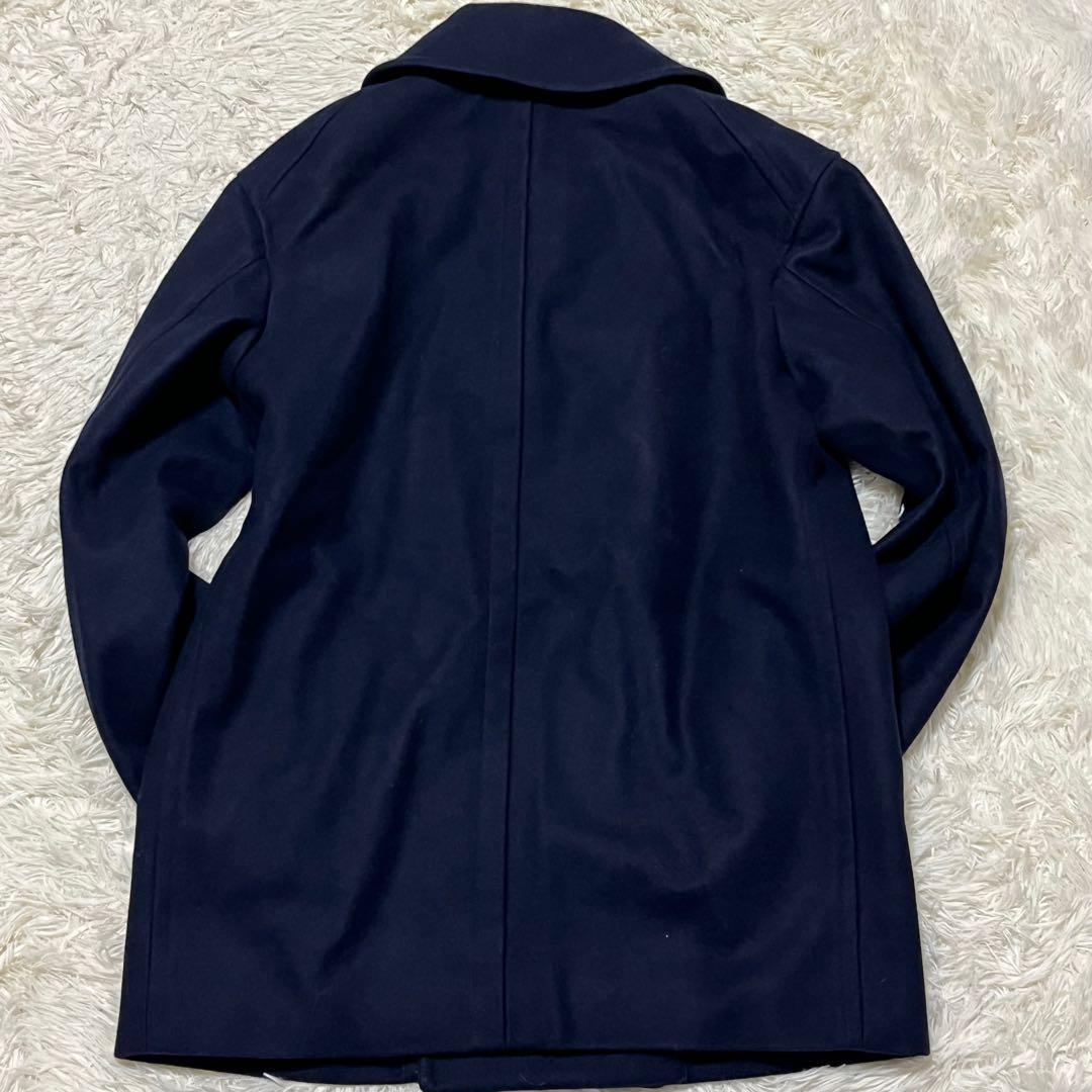✨美品✨ ユニクロ +J ウールブレンドオーバーサイズピーコート ネイビー L