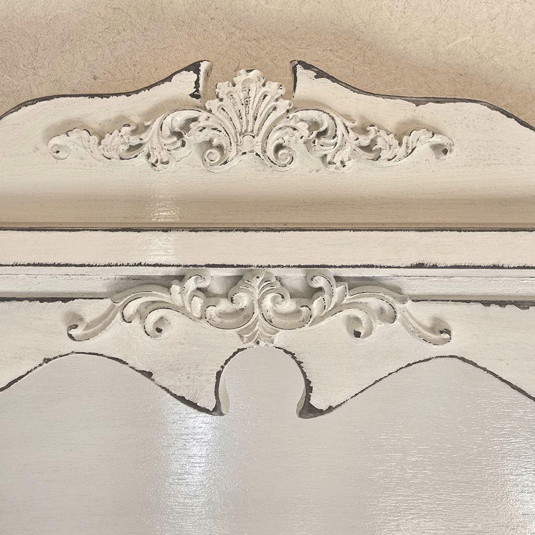 フレンチアンティークシャビー壁掛け シェルフ　ワイド768　モール　ホワイト