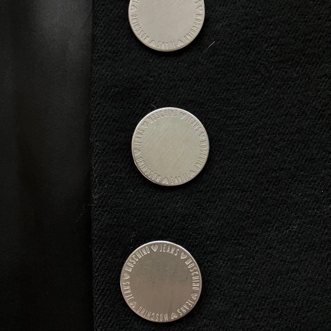 イタリア製 モスキーノ MOSCHINO コットン ウール チェスター コート