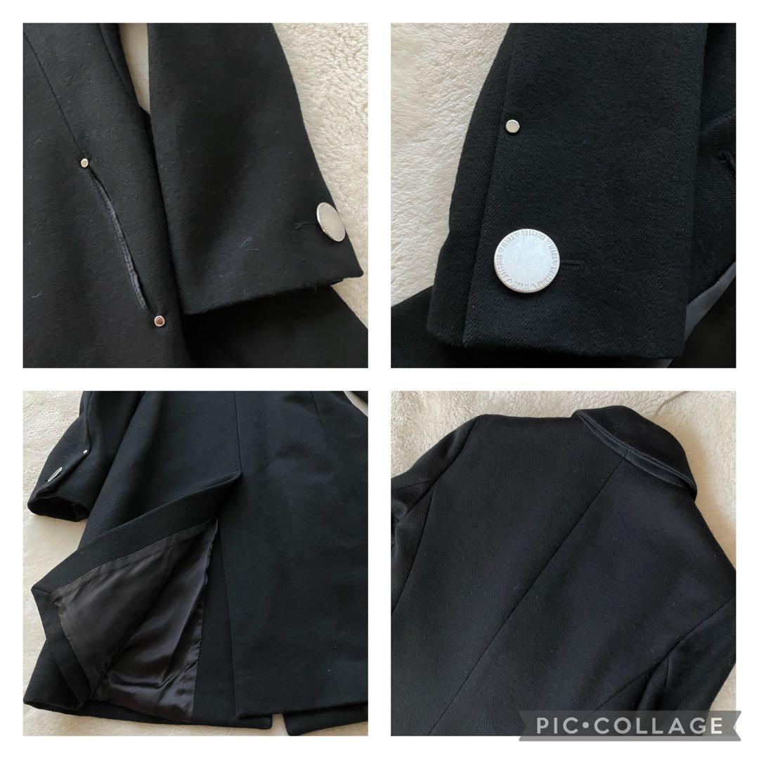 イタリア製 モスキーノ MOSCHINO コットン ウール チェスター コート