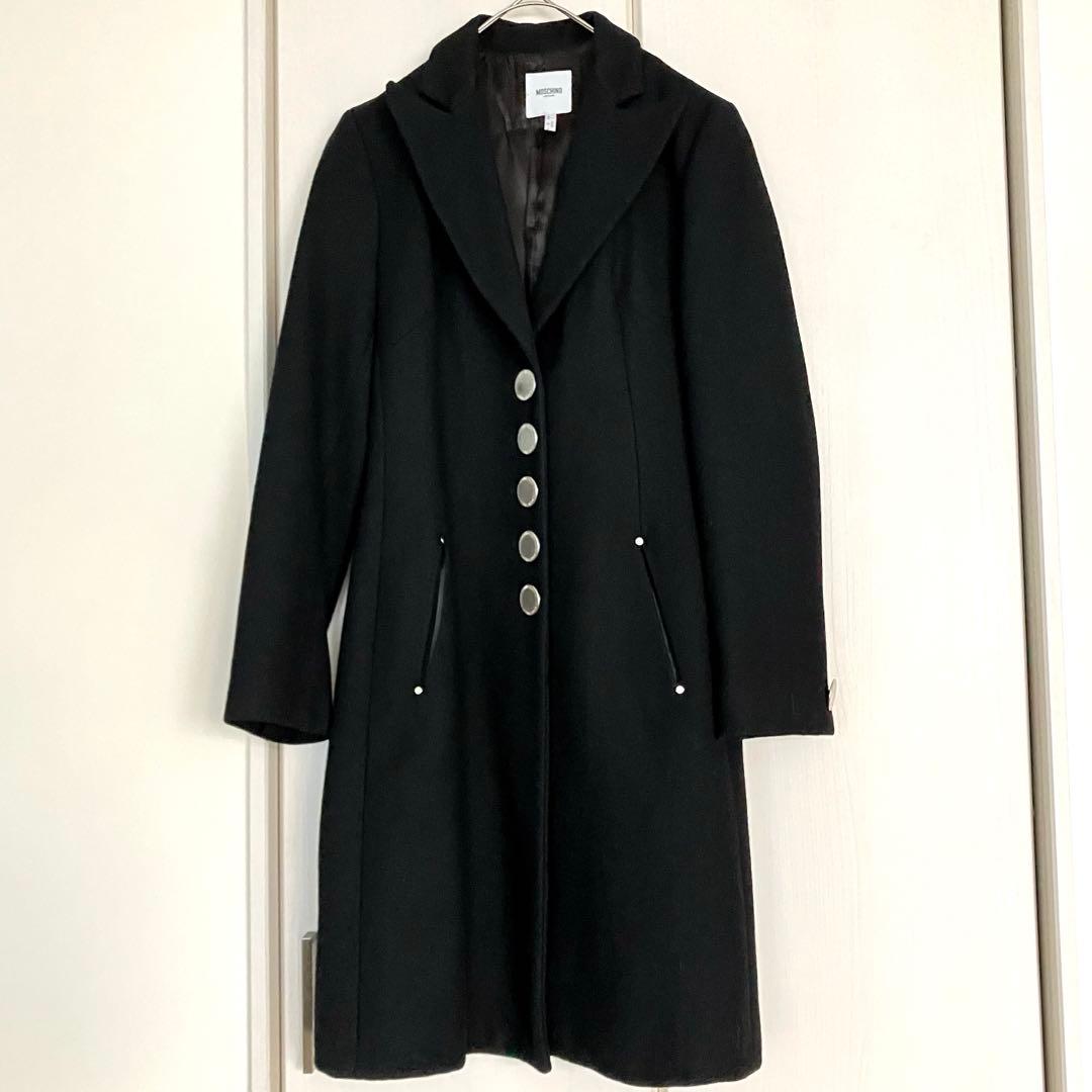 イタリア製 モスキーノ MOSCHINO コットン ウール チェスター コート