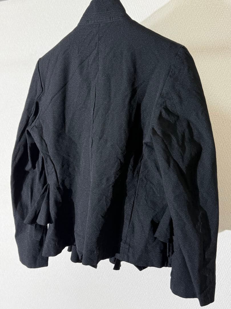 コムデギャルソン ポリ縮絨 フリル装飾ジャケット