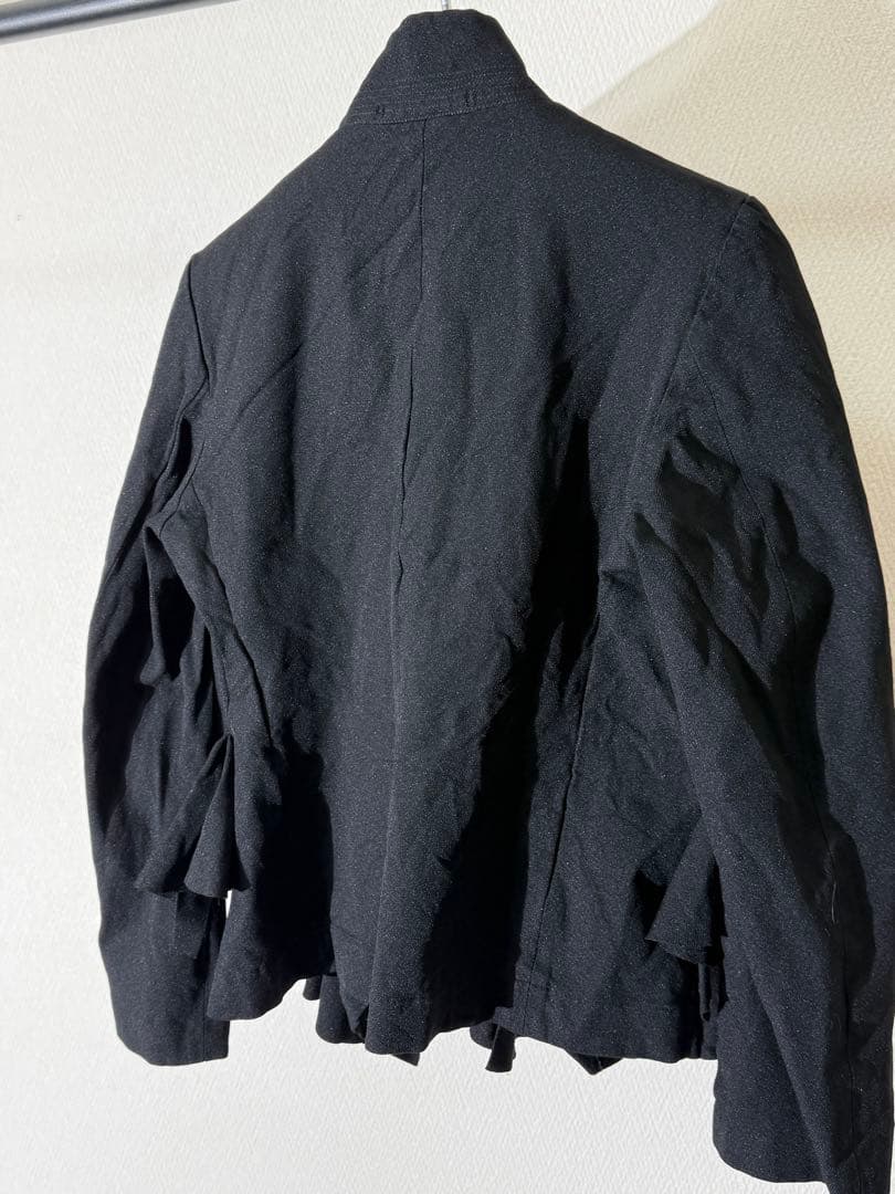 コムデギャルソン ポリ縮絨 フリル装飾ジャケット