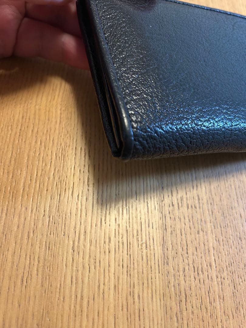 土屋鞄　黒レザー 二つ折り財布