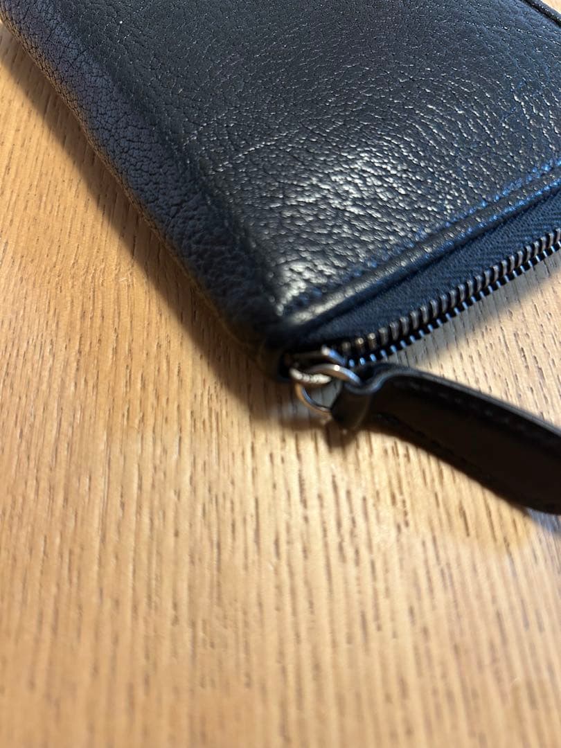 土屋鞄　黒レザー 二つ折り財布