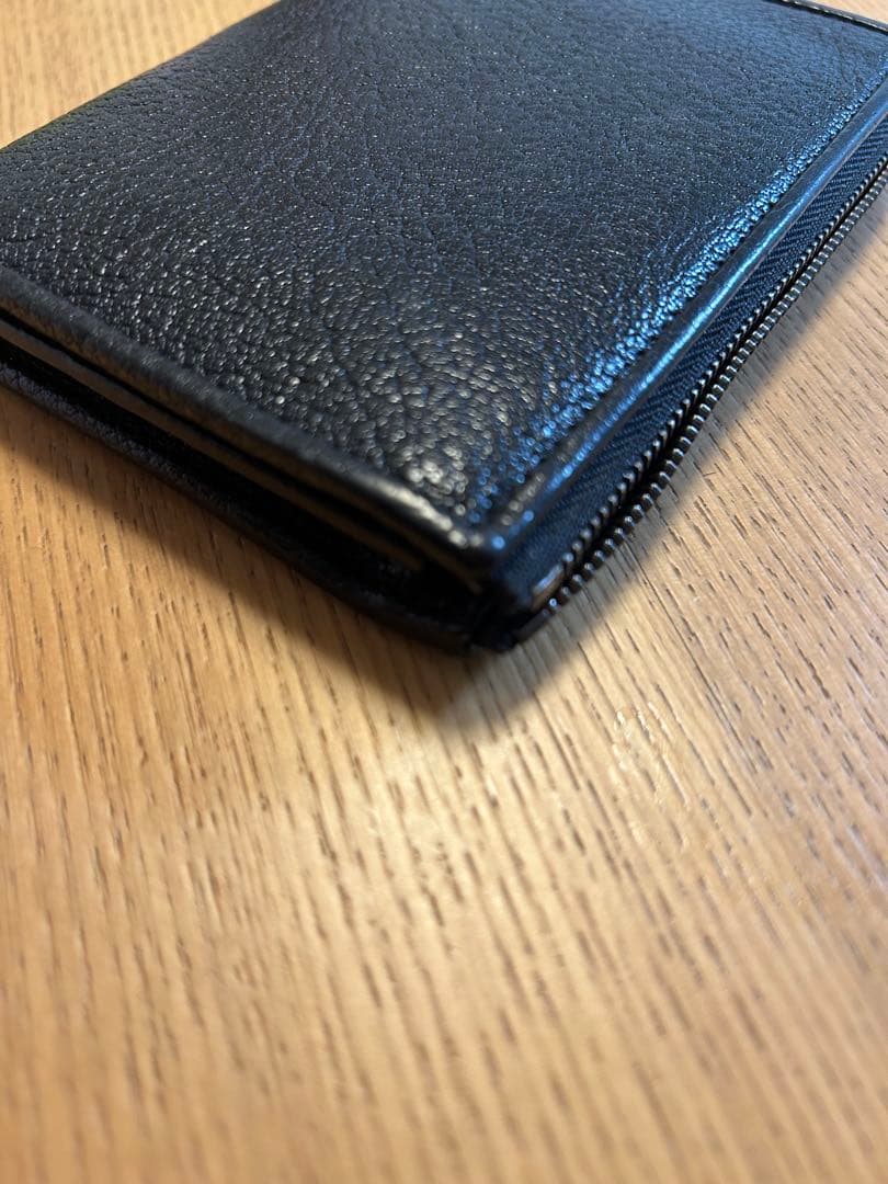 土屋鞄　黒レザー 二つ折り財布