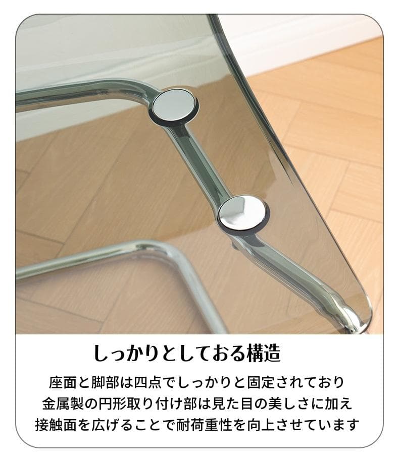 2025新作 クリアチェア こはく色 2脚 ダイニングチェア トーネットチェア風