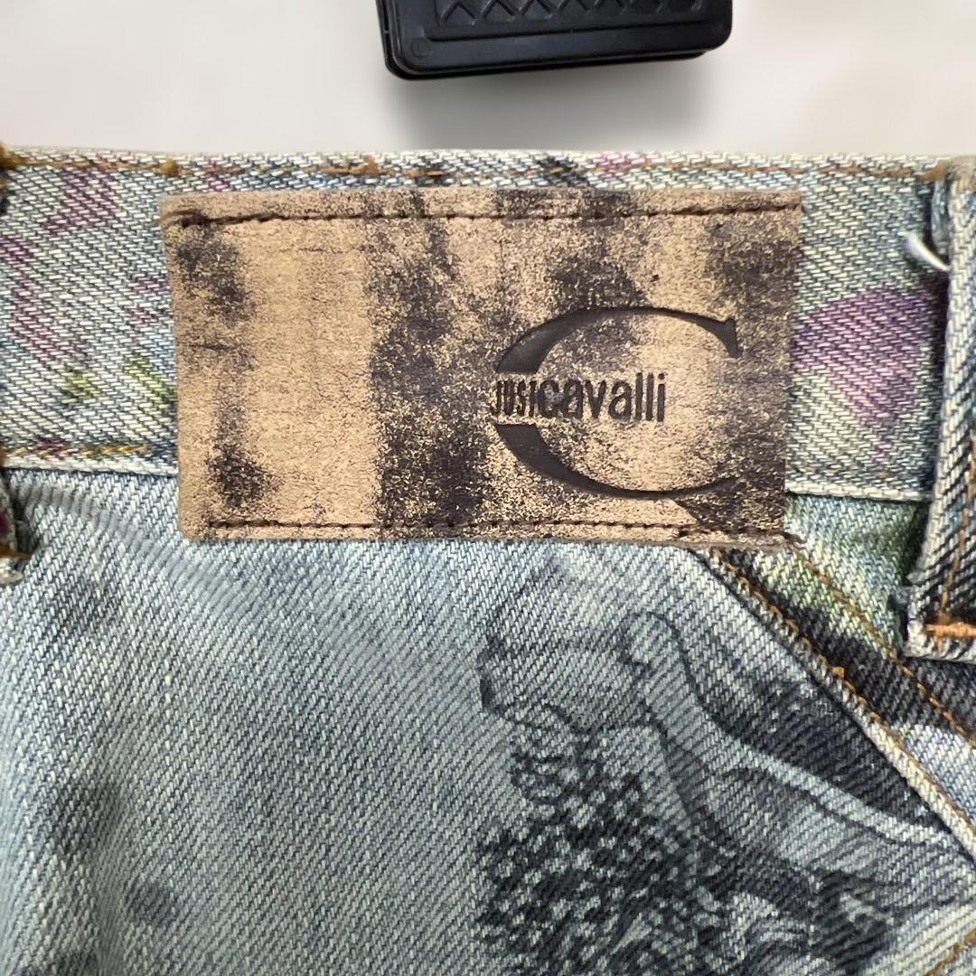 JUSTCavalli フラワープリントデニムスカート