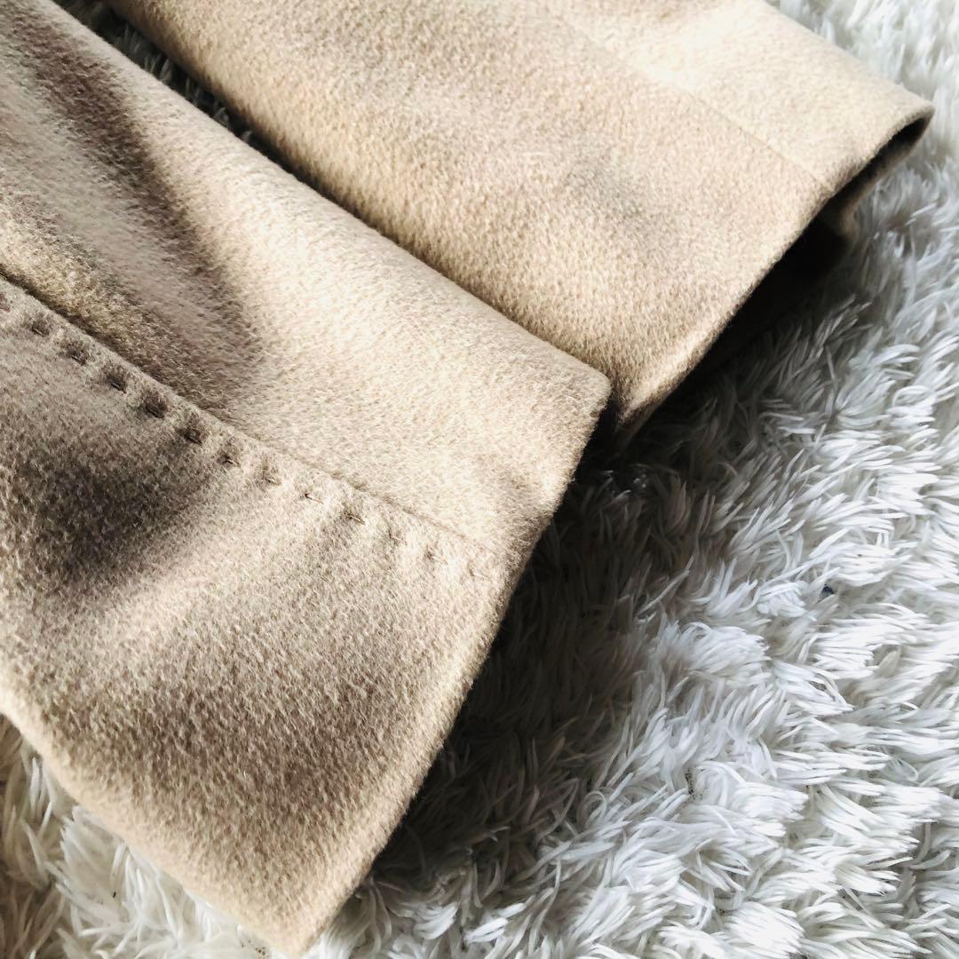 42大きめ✨現行モデル 美品 マックスマーラ ベルテッドコート 女優襟 ベージュ