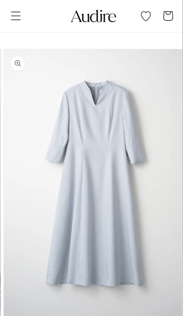 ワンピース Audire Catherine flare dress (Blue gray)