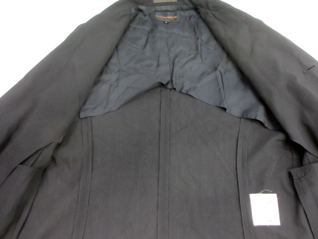 値下げ！コムデギャルソン　ブラック プリーツ ジャケット　　M　ウールナイロン