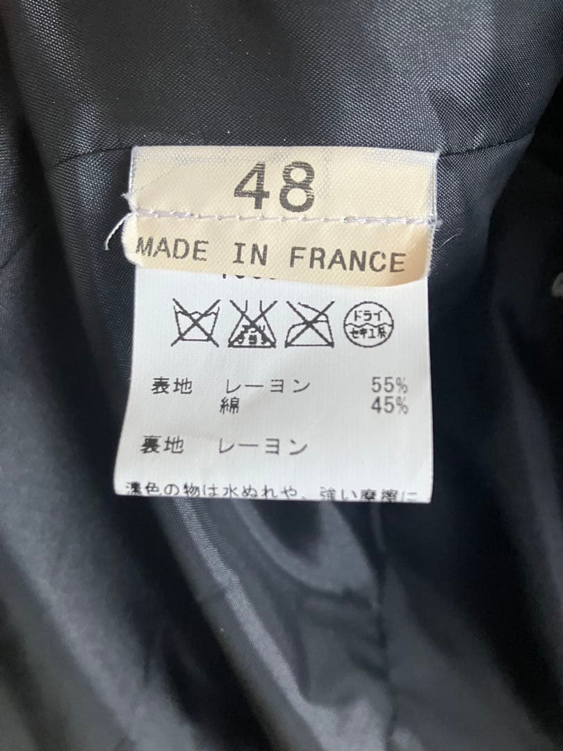 アニエス•ベーオム ボア ブラック テーラードジャケット サイズ48 フランス製