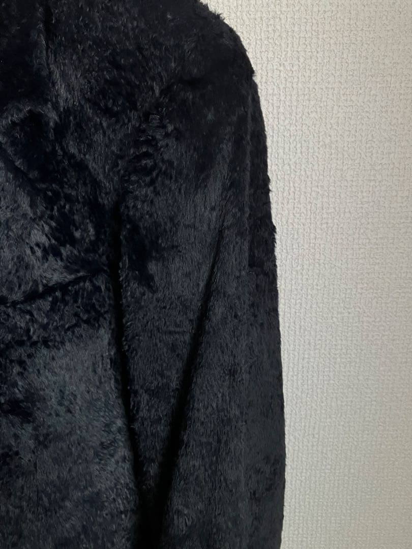 アニエス•ベーオム ボア ブラック テーラードジャケット サイズ48 フランス製