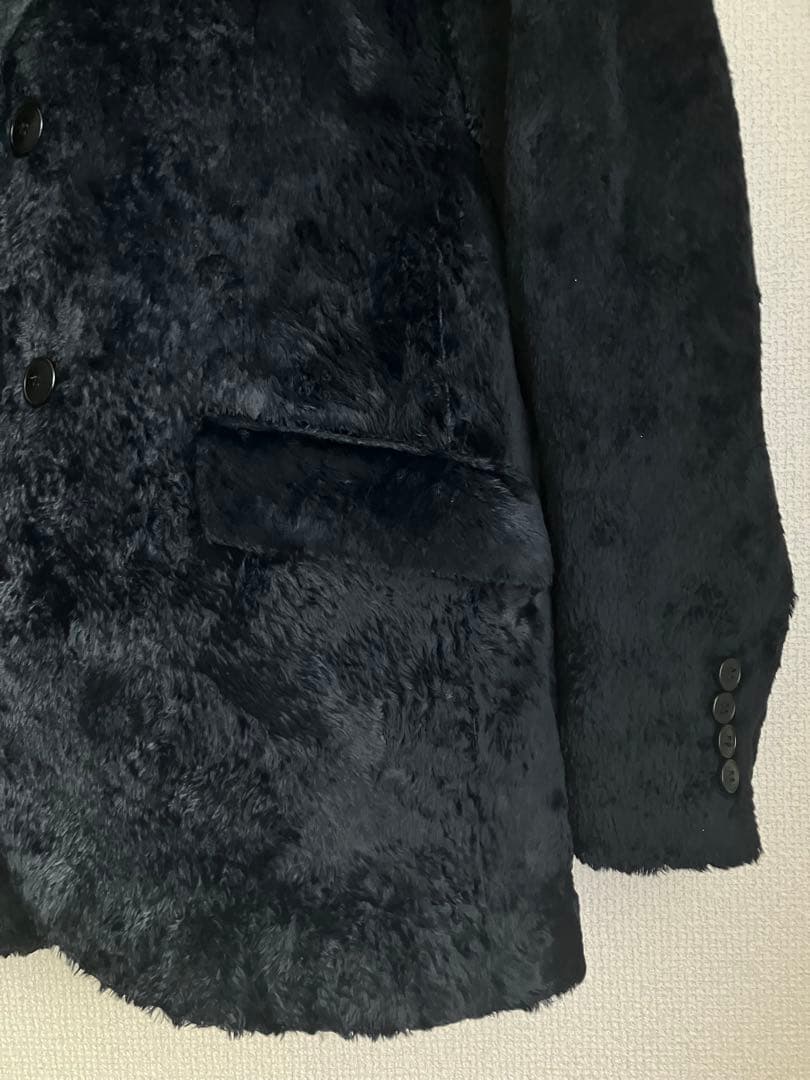 アニエス•ベーオム ボア ブラック テーラードジャケット サイズ48 フランス製