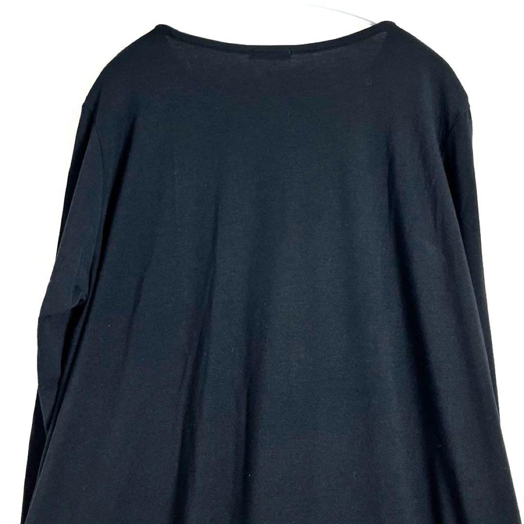 モユル　アシンメトリー　黒　長袖　チュニック　ワンピース　モード系