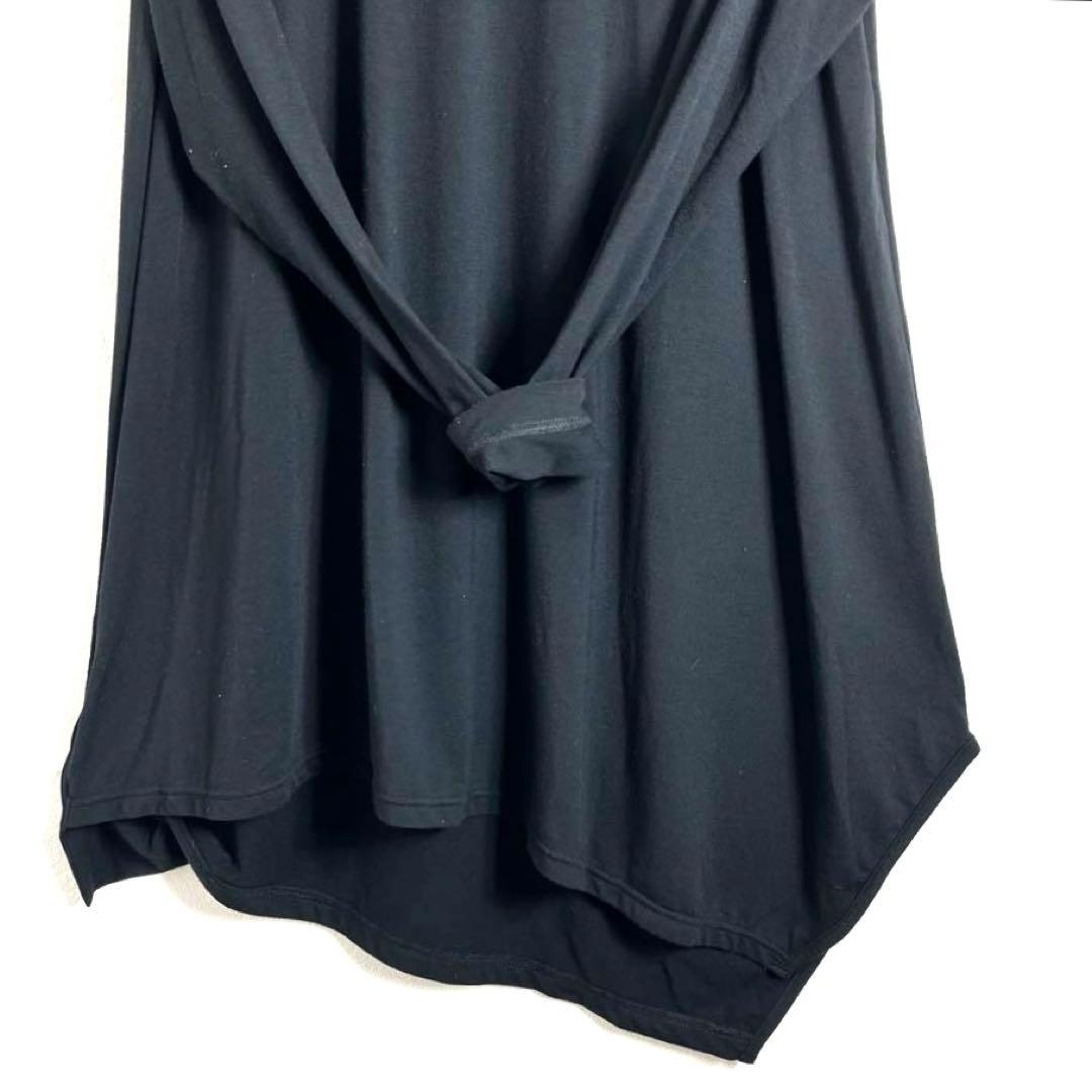 モユル　アシンメトリー　黒　長袖　チュニック　ワンピース　モード系