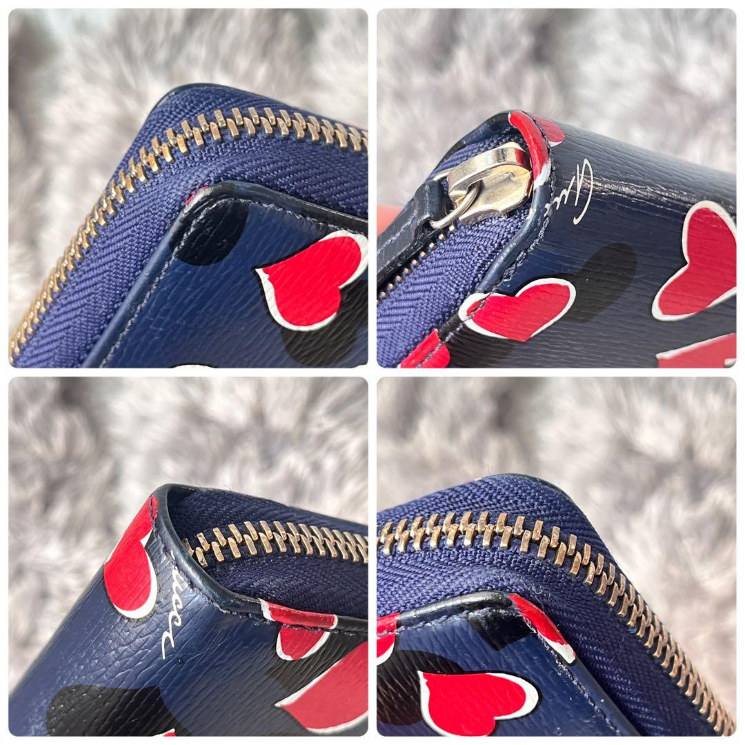美品✨GUCCI ハートデザイン　ラウンドファスナー　インターロッキング　長財布