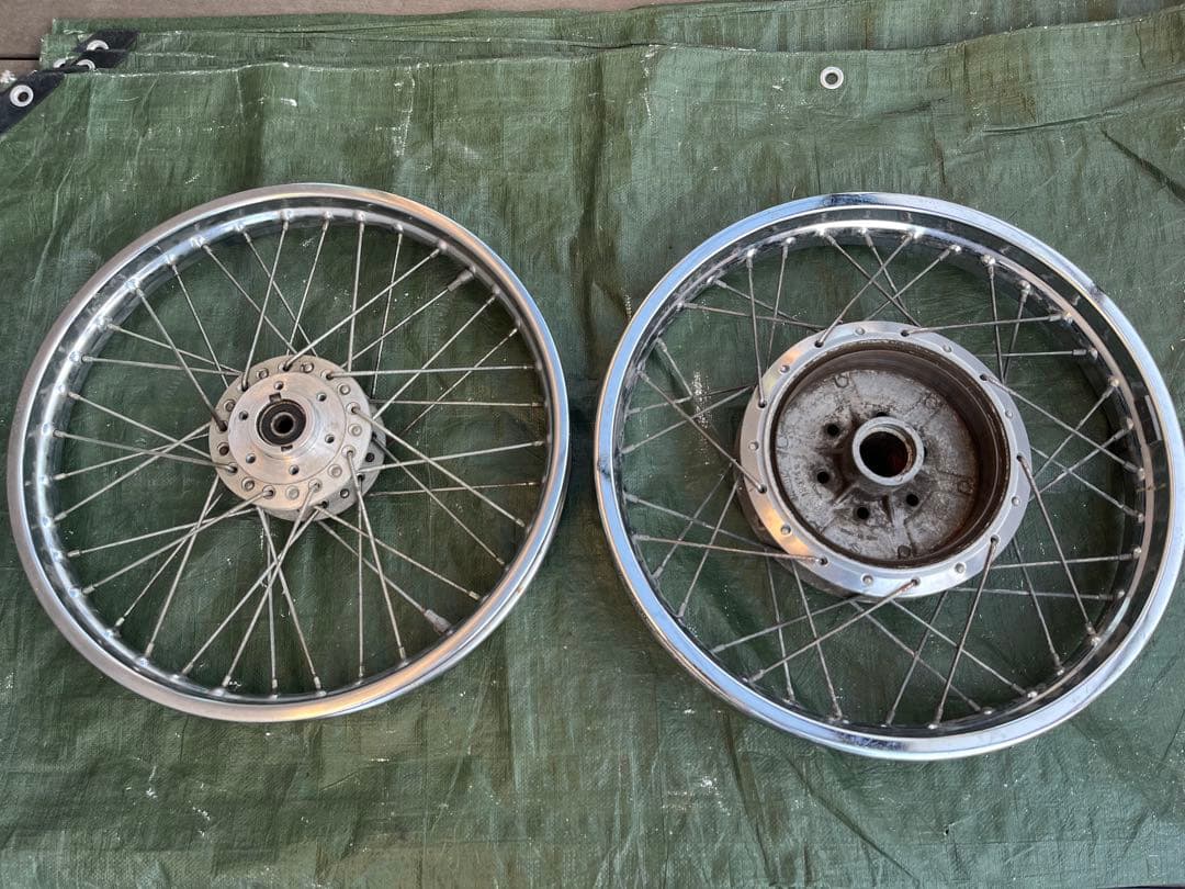 GS400 純正スポークホイール（前後セット）