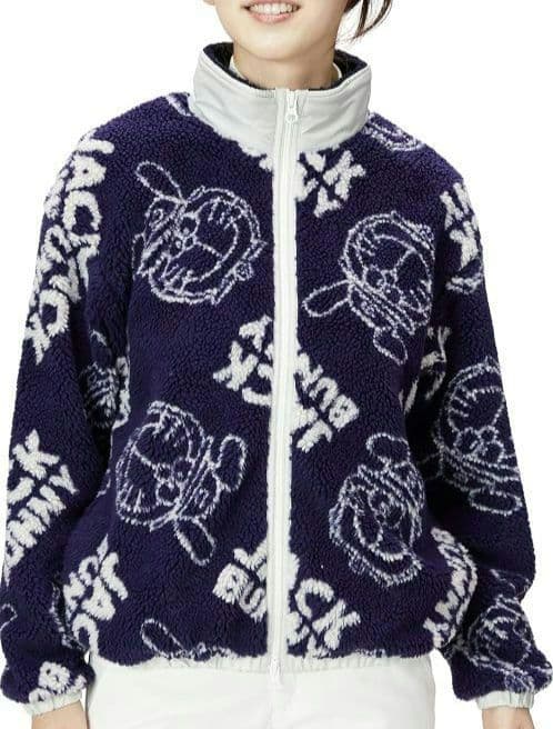 再再再値下新品ジャックバニー　ボアジャケット0ドラえもん紺グレー定価24200円