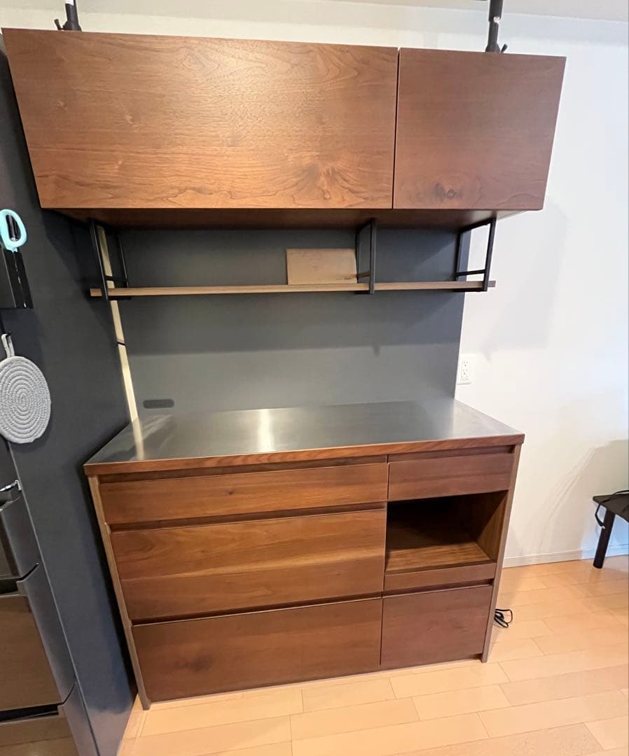 ウニコ unico 食器棚 キッチンラックDIXキッチンボード W1200