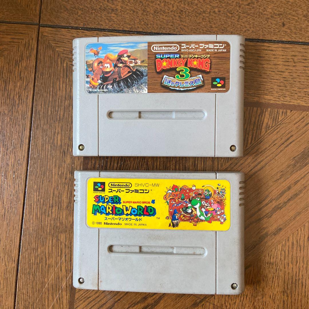 スーパーファミコン本体　カセット付き　ドンキーコング　他