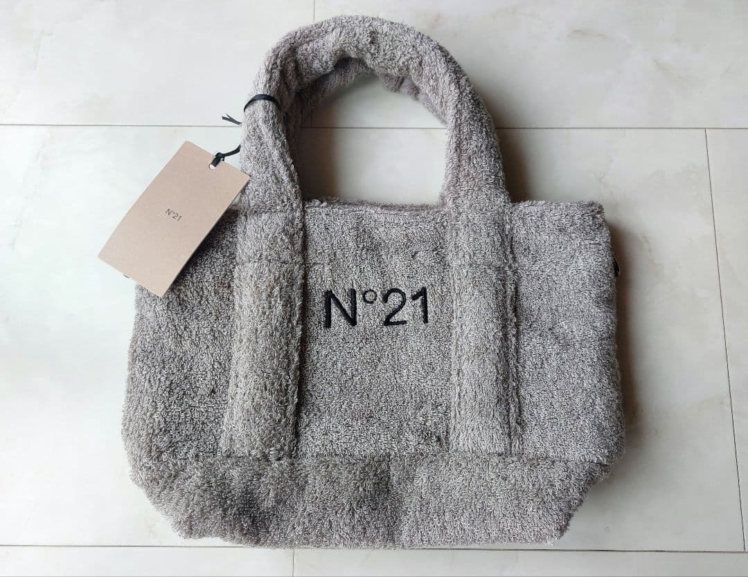N°21　ヌメロ ヴェントゥーノ　育てるタオル　コラボ　トートバッグ　ベージュ