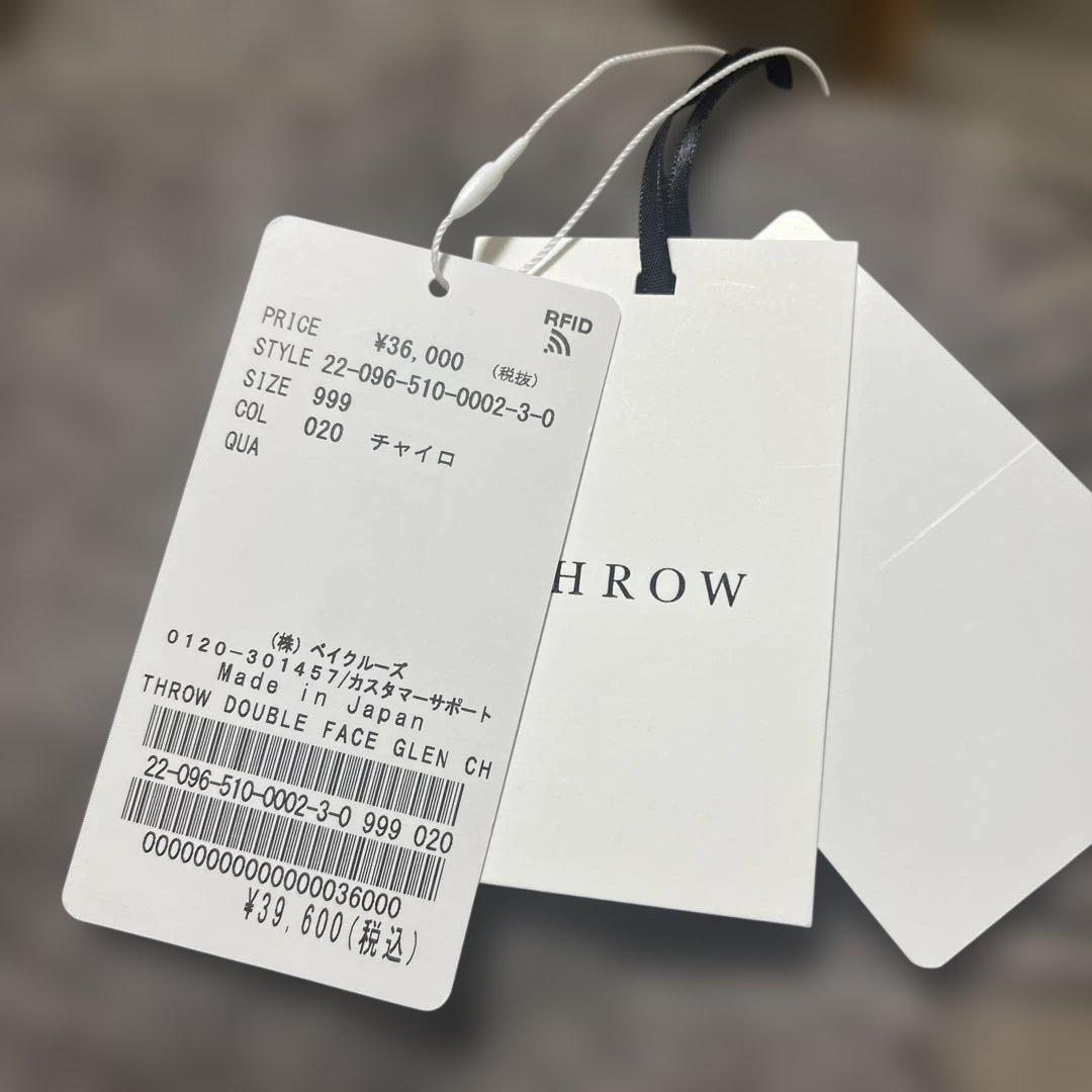 THROW/スロー DOUBLE FACE GLENチェックストール