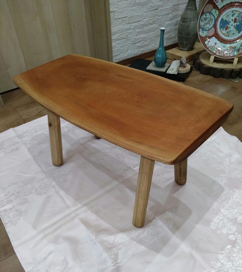 ケヤキのテーブル⑱　ケヤキ一枚板の模様が綺麗なテーブル