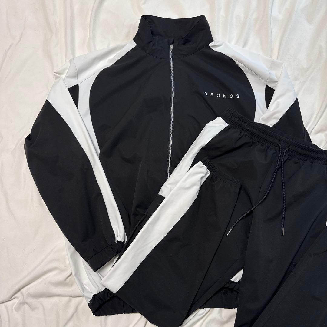 CRONOS クロノス ナイロン　ジャージ　セットアップ　黒