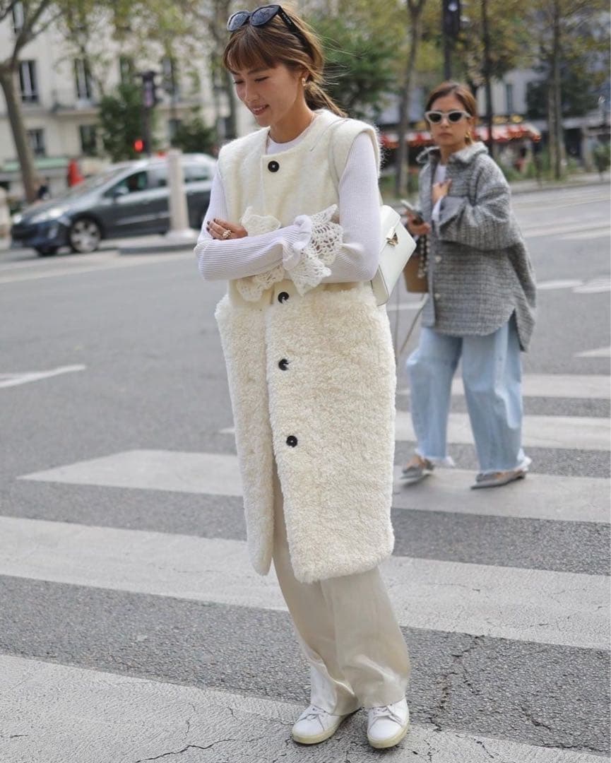 【新品未使用】gypsohila ウールモヘアテディベスト