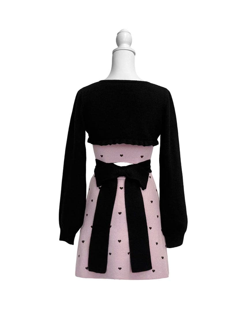 ♡ HONEY MEW Luv シャギーアンサンブルワンピース ピンク F