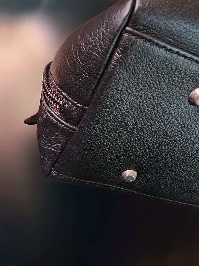 濱野皮革工芸 グレースディライトトートA4収納トートバッグ ブラック×シルバー