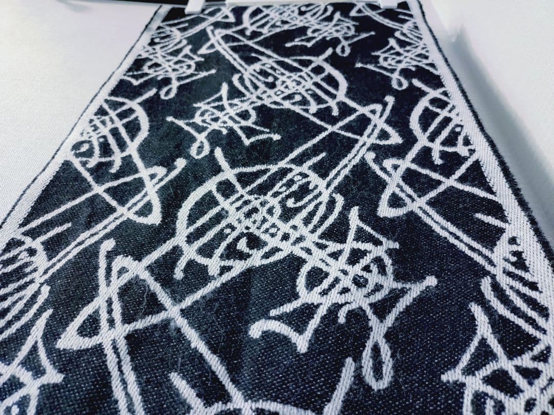 Vivienne Westwood グレー ブラック マフラー　オーブ　ロゴ総柄