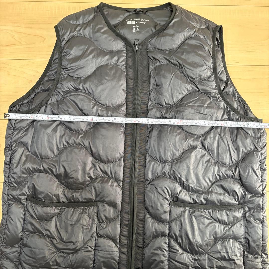 【美品】UNIQLO× Theoryウルトラライトダウンロングベスト L