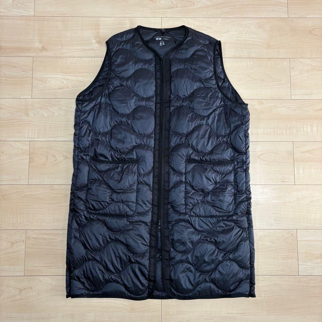 【美品】UNIQLO× Theoryウルトラライトダウンロングベスト L
