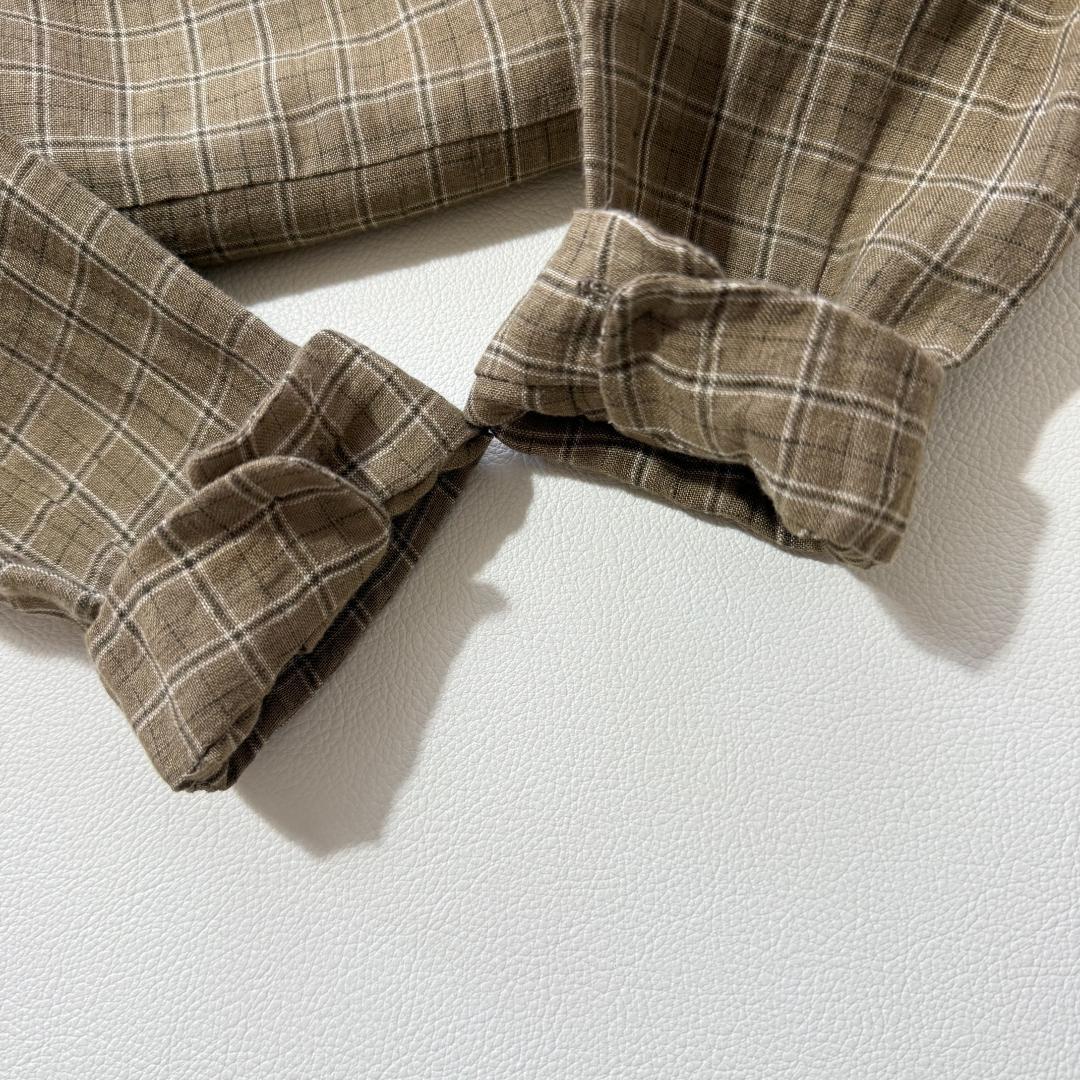 YAECA ヤエカ リネン100% チェックワンピース ロング　日本製　ゆったり