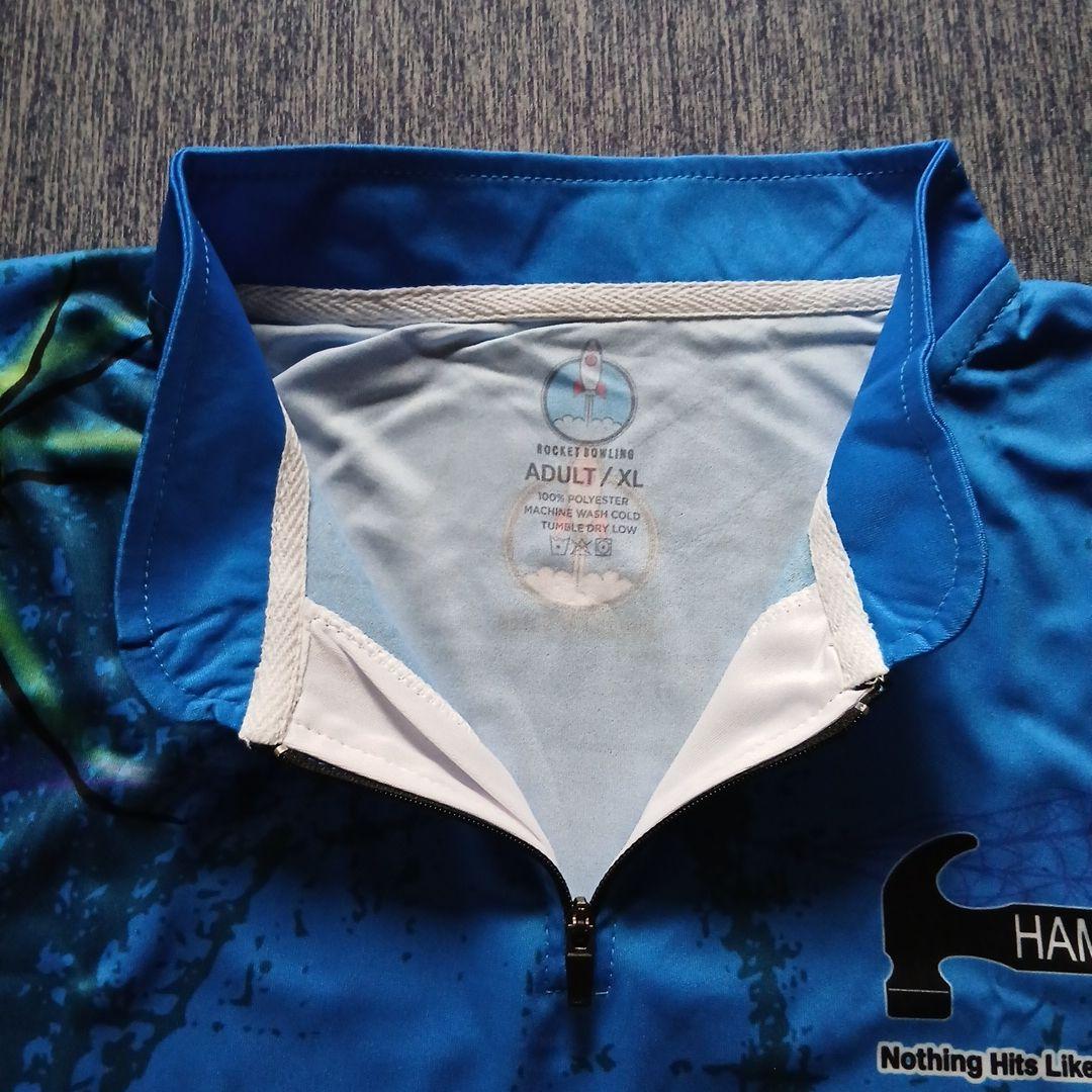 ✨新品✨ボウリングウェア　日本サイズ2XL　ブラックウィドー　ハンマー　ブルー