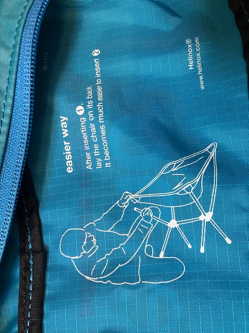 Helinox アウトドアチェア 青 メッシュ