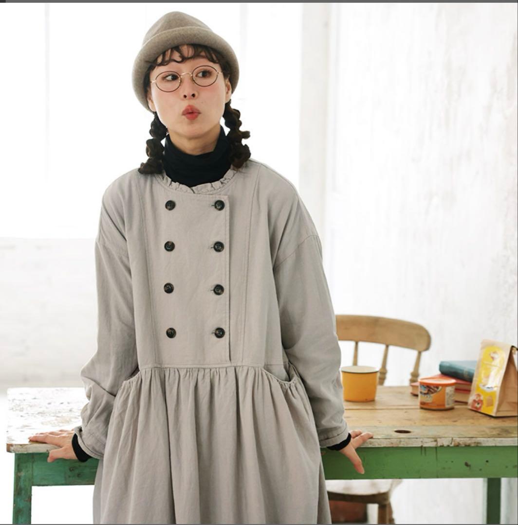 新品未使用 soulberry ボタン付きグレーワンピース Lサイズ