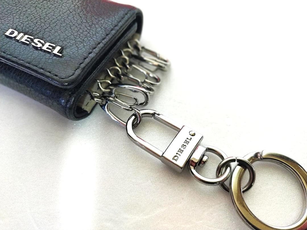 《未使用》DIESEL レザーキーケース ブラック