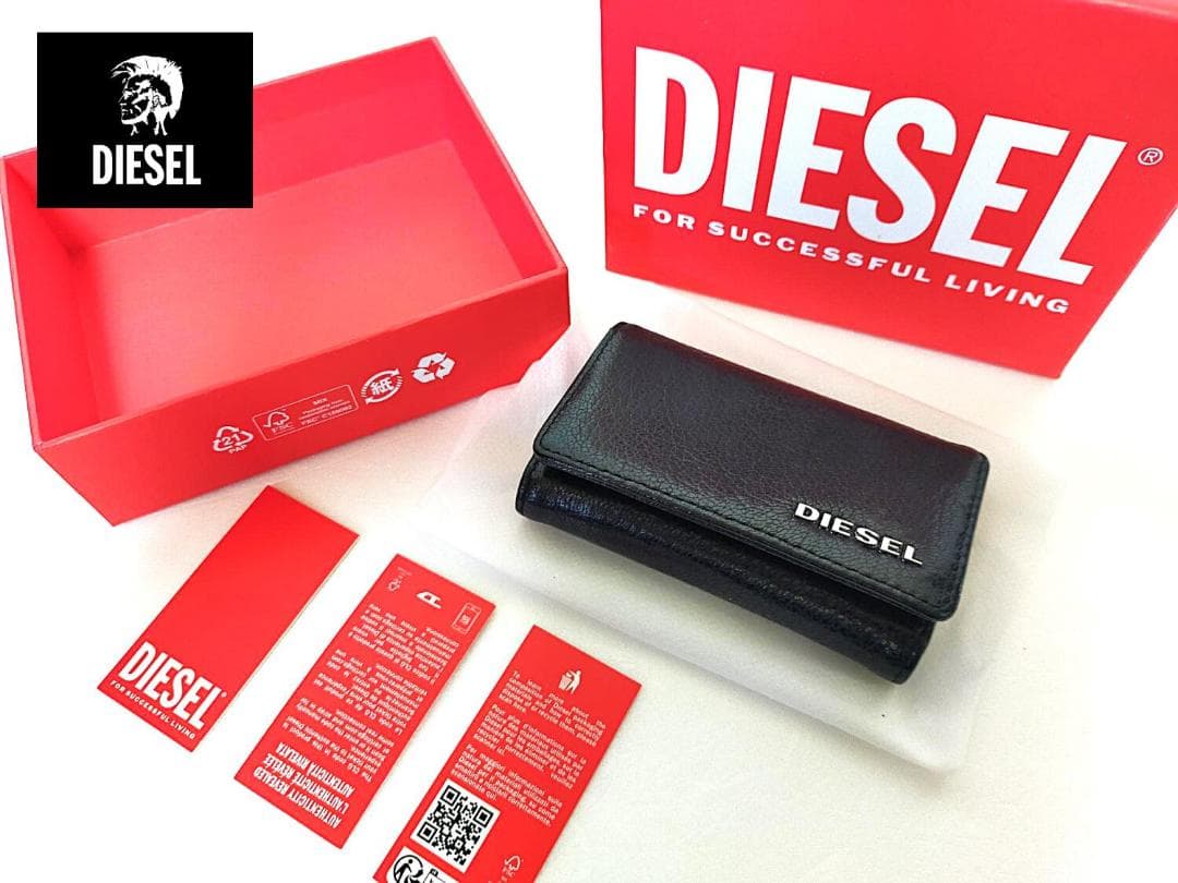 《未使用》DIESEL レザーキーケース ブラック