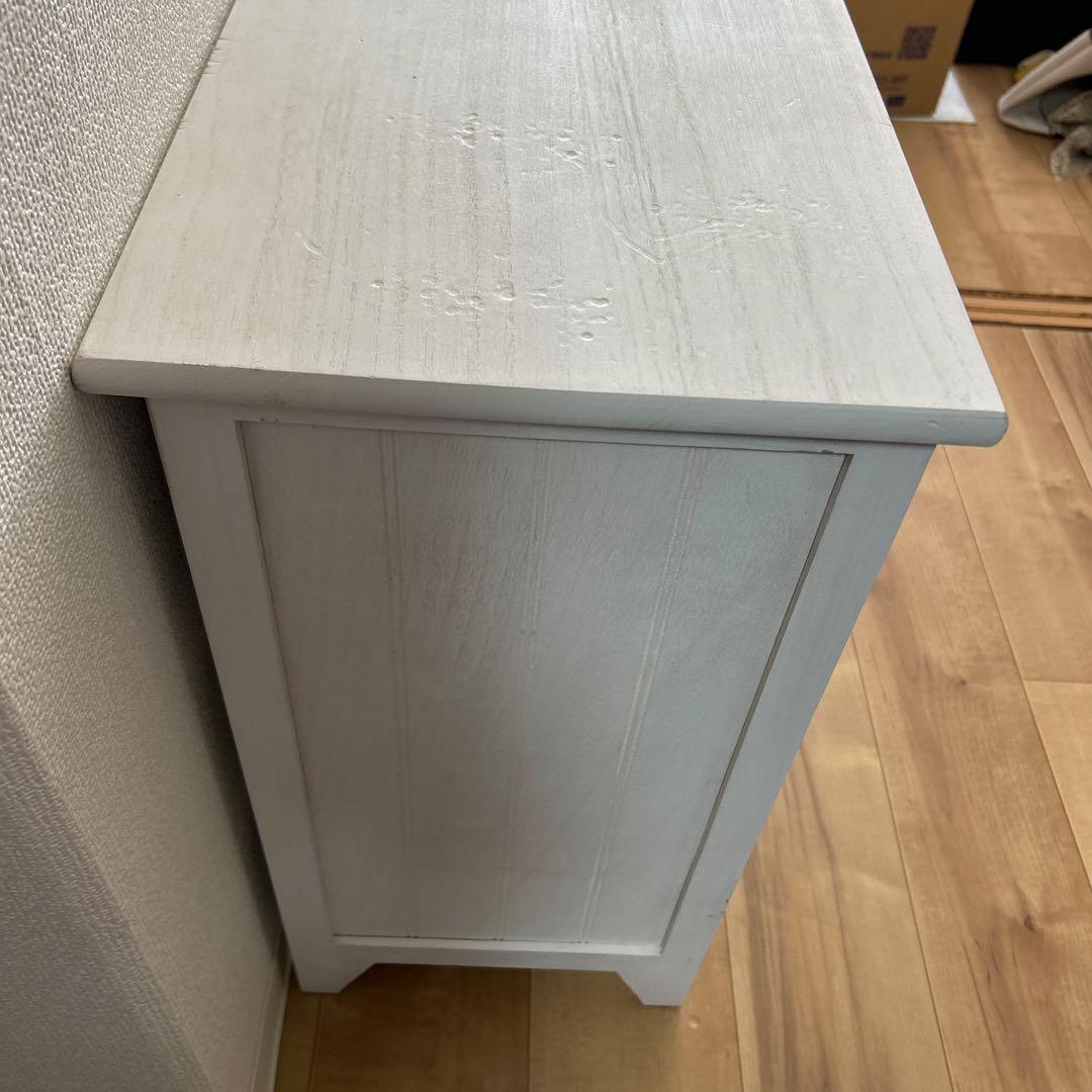 シャビーウッドファニチャー ローチェスト アンティークホワイト