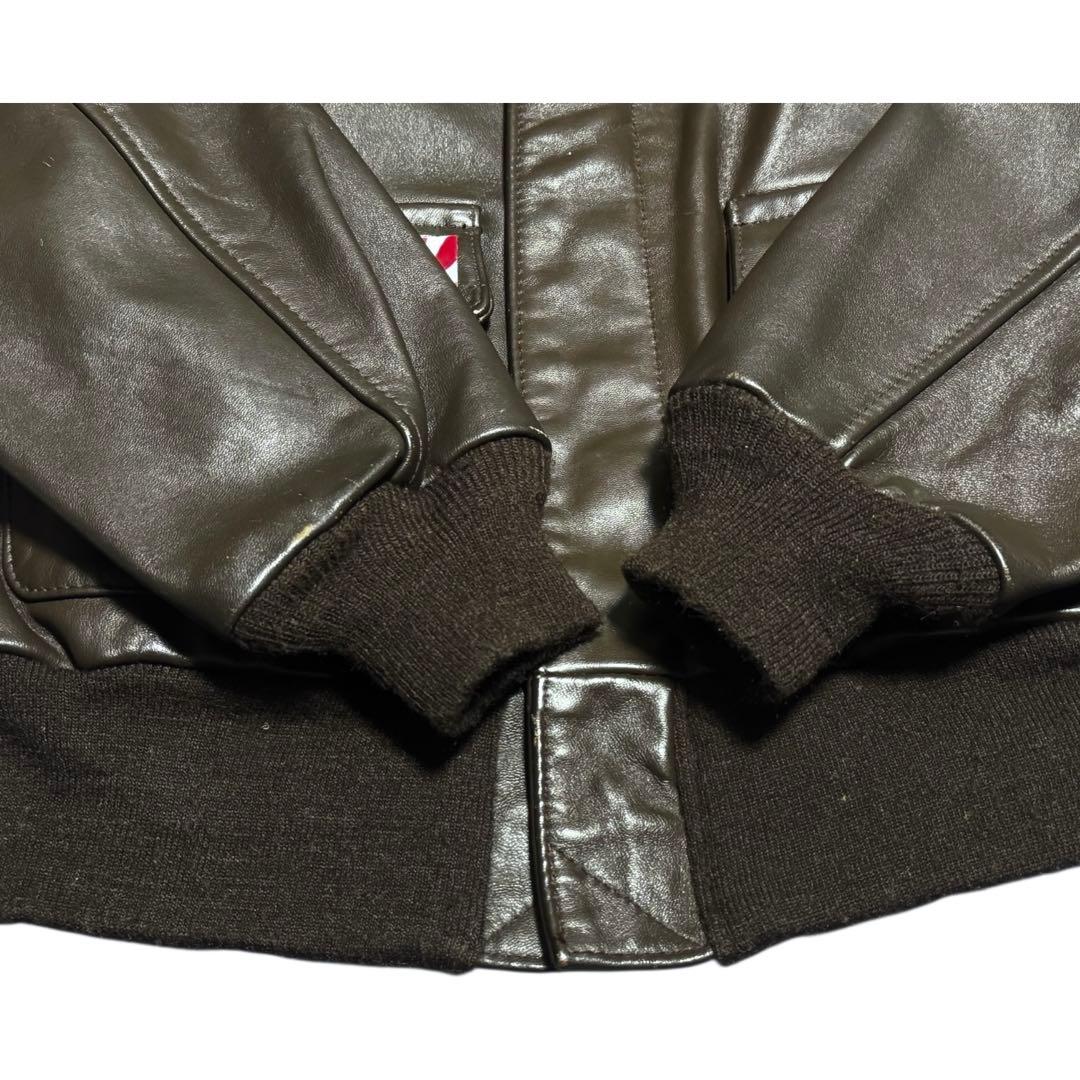 AVIREX 米国製 A-2 馬革 フライトジャケット 40 ハンドペイント