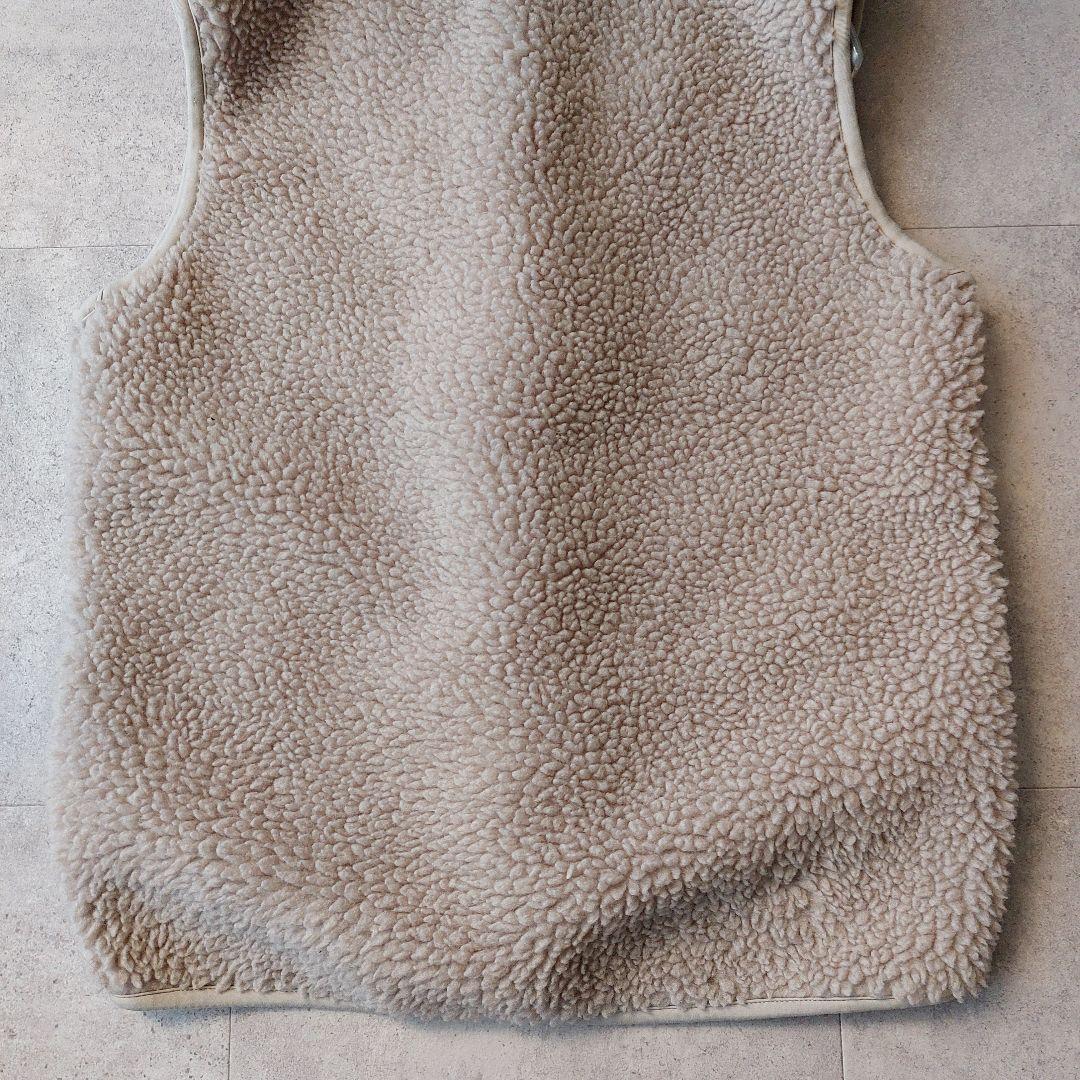 美品 ジムフレックス フーデットボアベスト 14 グレージュ